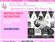 Tablet Screenshot of partypig.co.uk
